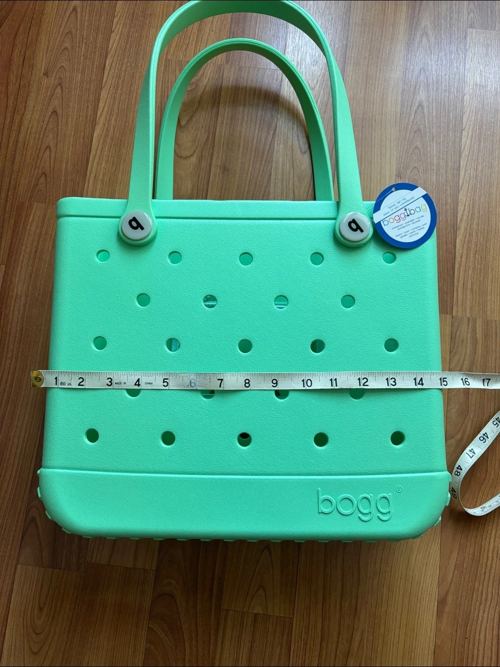 BOGG BAG Mint Green Perforated Tote with Long Handles